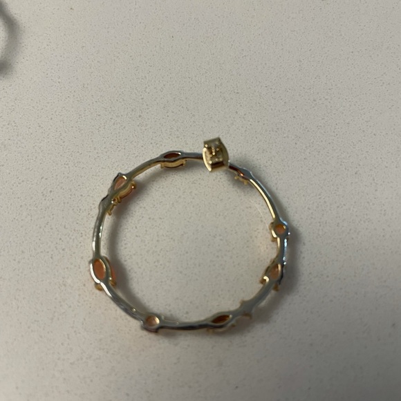 Anthropology gold hoop earrings - Picture 2 of 3